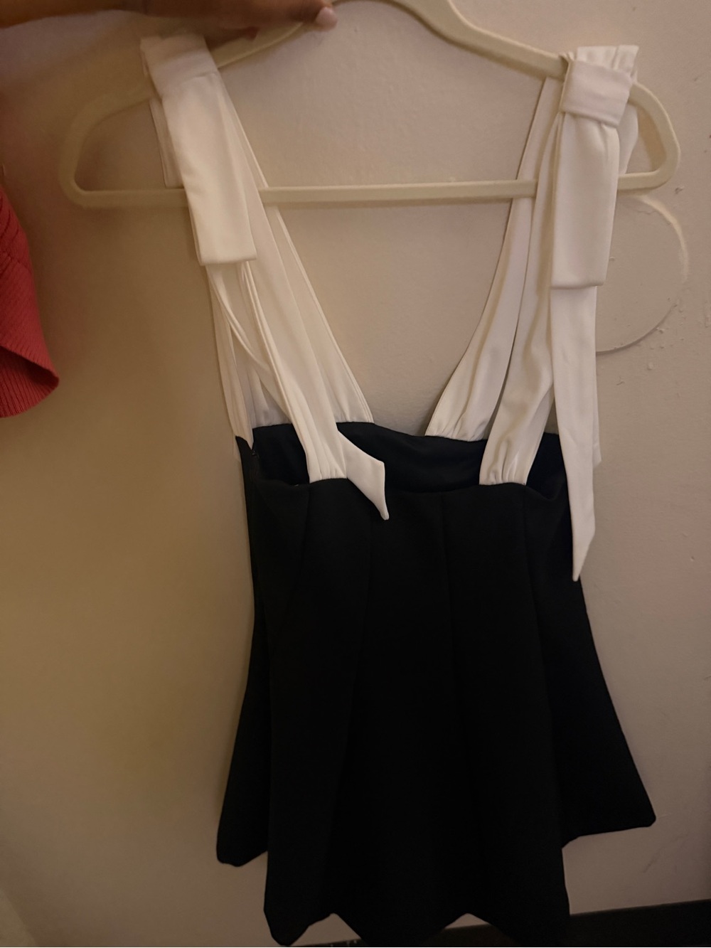 Zara Black Bodice with White Strap Tank Top